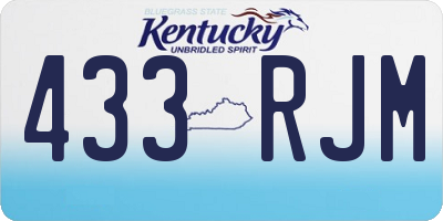 KY license plate 433RJM