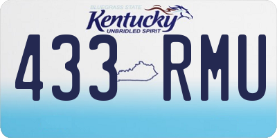 KY license plate 433RMU