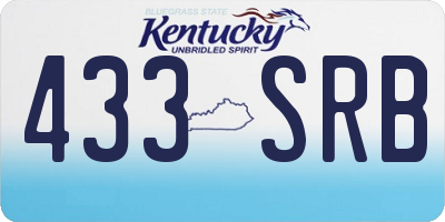 KY license plate 433SRB