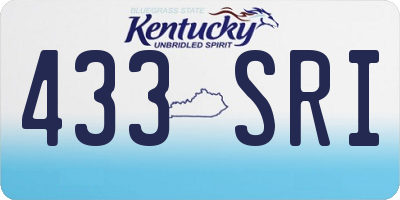 KY license plate 433SRI