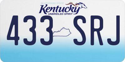 KY license plate 433SRJ