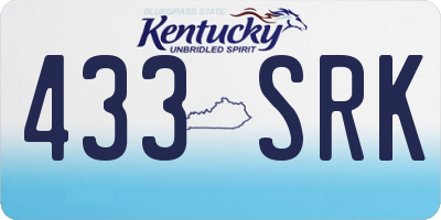 KY license plate 433SRK