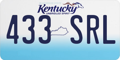 KY license plate 433SRL