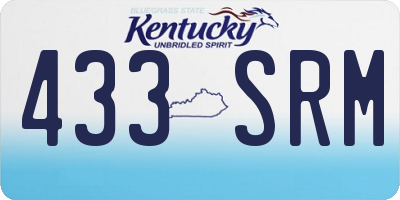 KY license plate 433SRM
