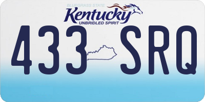 KY license plate 433SRQ