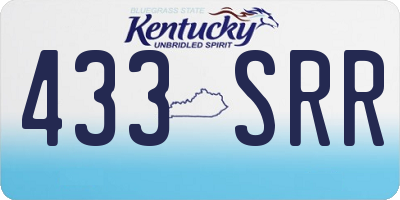 KY license plate 433SRR