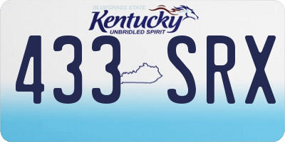 KY license plate 433SRX