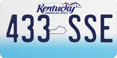 KY license plate 433SSE