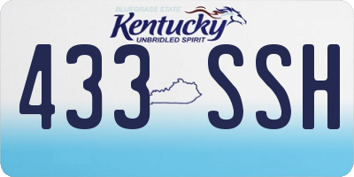 KY license plate 433SSH