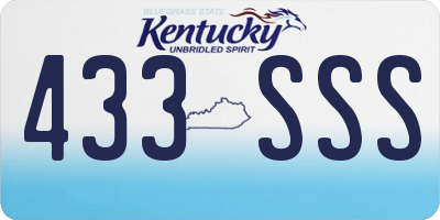 KY license plate 433SSS