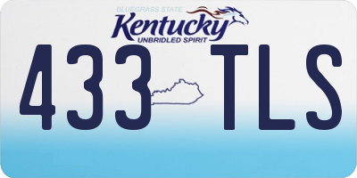 KY license plate 433TLS