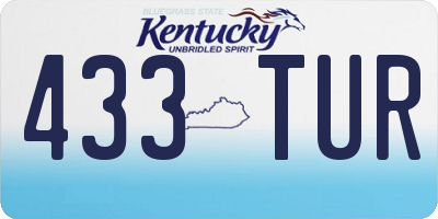 KY license plate 433TUR