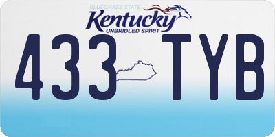 KY license plate 433TYB