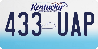 KY license plate 433UAP