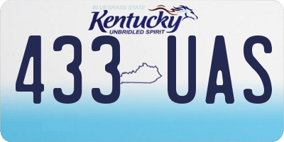 KY license plate 433UAS