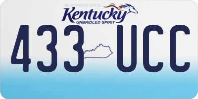 KY license plate 433UCC