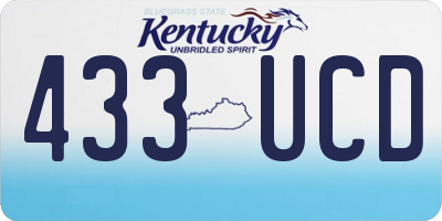 KY license plate 433UCD