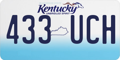 KY license plate 433UCH