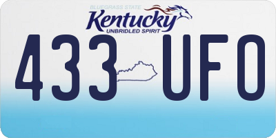 KY license plate 433UFO
