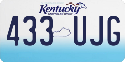 KY license plate 433UJG