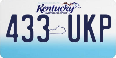 KY license plate 433UKP
