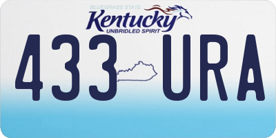 KY license plate 433URA