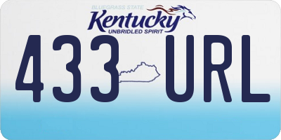 KY license plate 433URL
