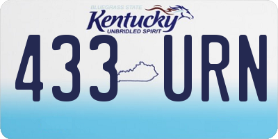 KY license plate 433URN