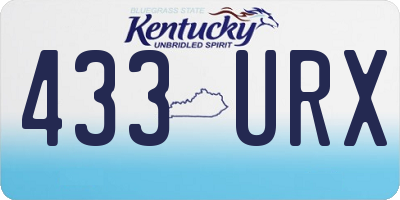 KY license plate 433URX