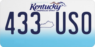 KY license plate 433USO