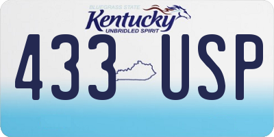 KY license plate 433USP