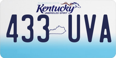 KY license plate 433UVA
