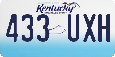KY license plate 433UXH