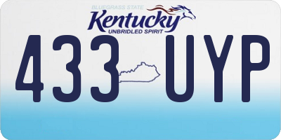 KY license plate 433UYP