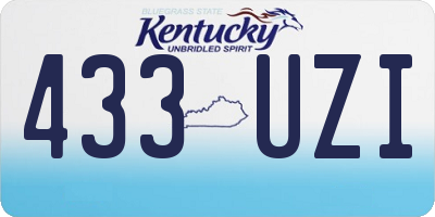 KY license plate 433UZI