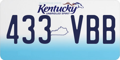 KY license plate 433VBB