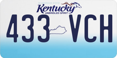 KY license plate 433VCH