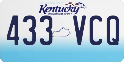 KY license plate 433VCQ