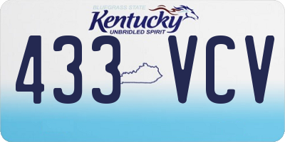 KY license plate 433VCV