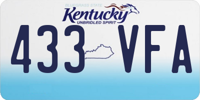 KY license plate 433VFA