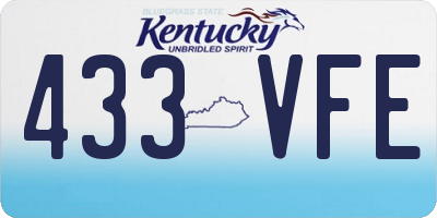 KY license plate 433VFE
