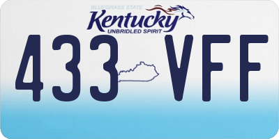 KY license plate 433VFF