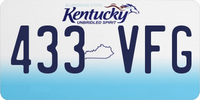 KY license plate 433VFG
