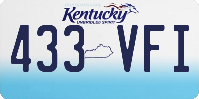 KY license plate 433VFI