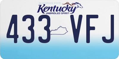 KY license plate 433VFJ
