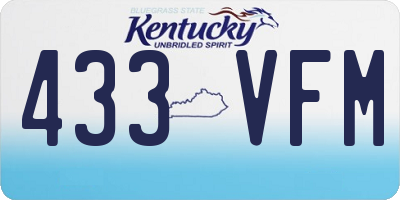 KY license plate 433VFM