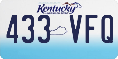 KY license plate 433VFQ