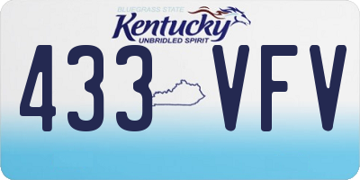 KY license plate 433VFV