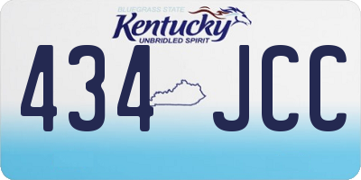 KY license plate 434JCC