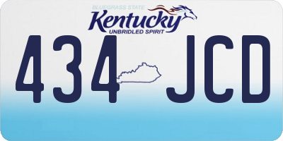 KY license plate 434JCD